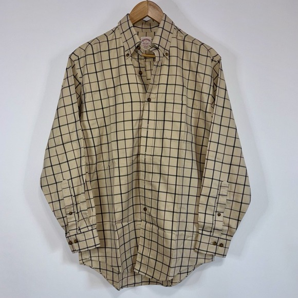 Brooks Brothers 100 Cotton Non Iron Twill Plaid Polo Button Down Shirt S - Picture 2 of 8